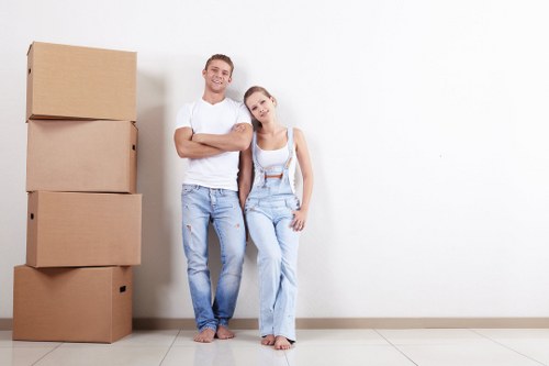 Local house removal team planning a move in Soho streets