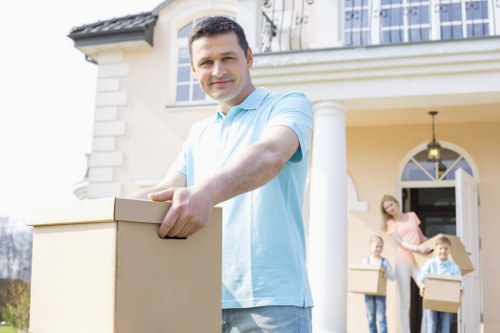 House removal service protecting property during a move