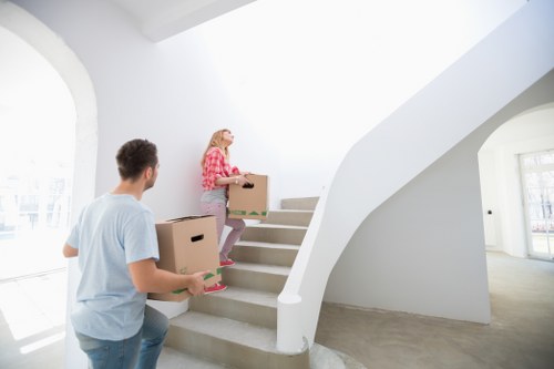 Professional movers handling an office relocation in Soho