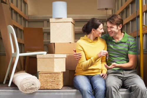 Professional movers handling residential relocation in central London
